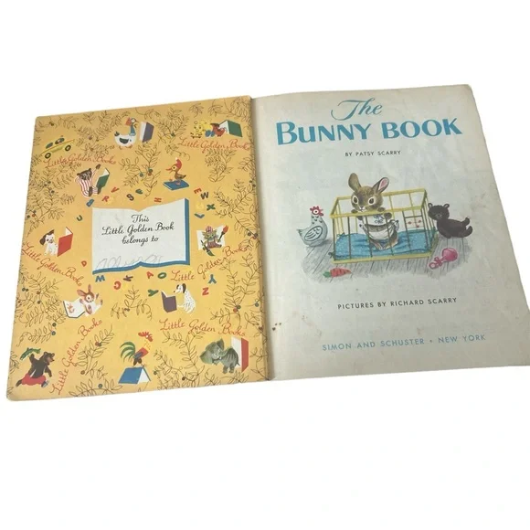 🎉HP🎉 1955 Vintage “The Bunny Book” - A Little Golden Book - Picture 2 of 7
